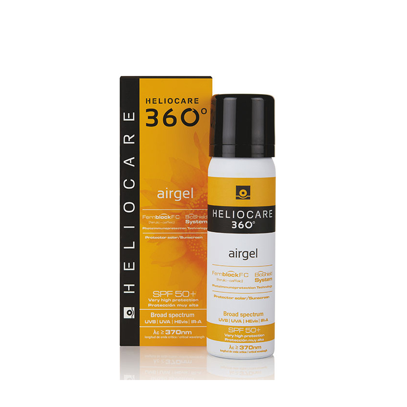 HELIOCARE 360° Air Gel SPF 50+ 60ml - Paraben Free Sun Protection - Gentle Foaming Mousse