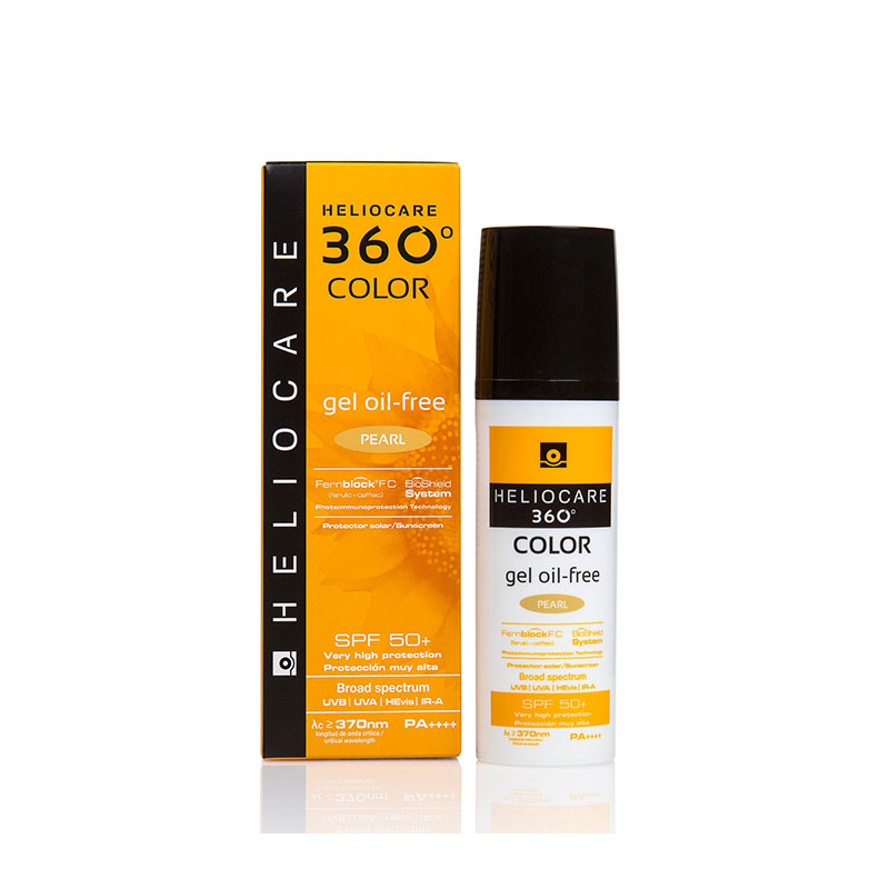 HELIOCARE 360° Color Gel Oil-Free SPF 50+ Pearl 50ml - Anti Aging & Anti Spot Suncreen for All Skin Types